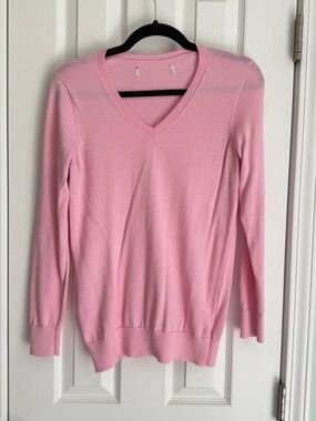 Classic Pink V-Neck Sweater for Women